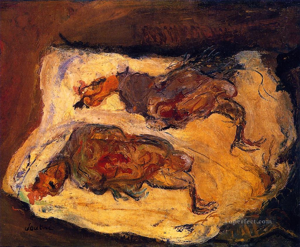 白い布の上の鶏 1925年 Chaim Soutine油絵